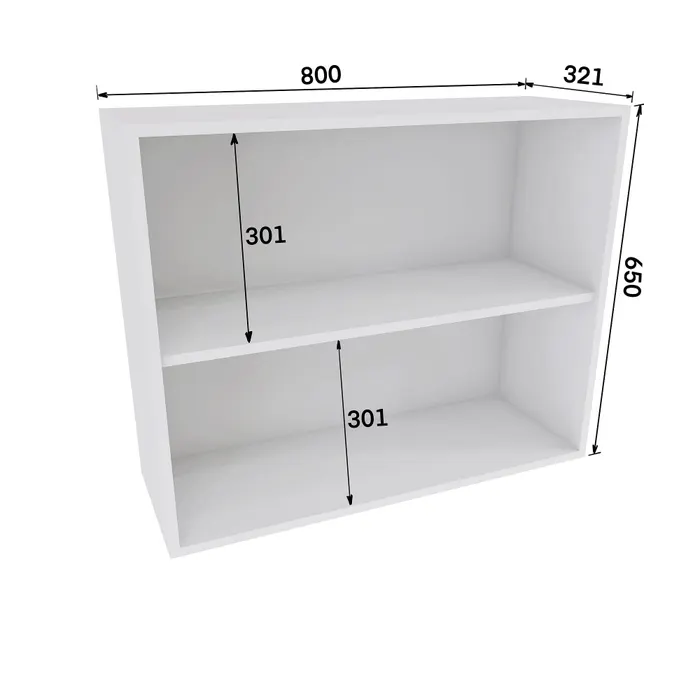 Corp superior bucatarie Domino, stejar sonoma + alb, 60 x 32.1 x 65 cm, 1C - imagine 2