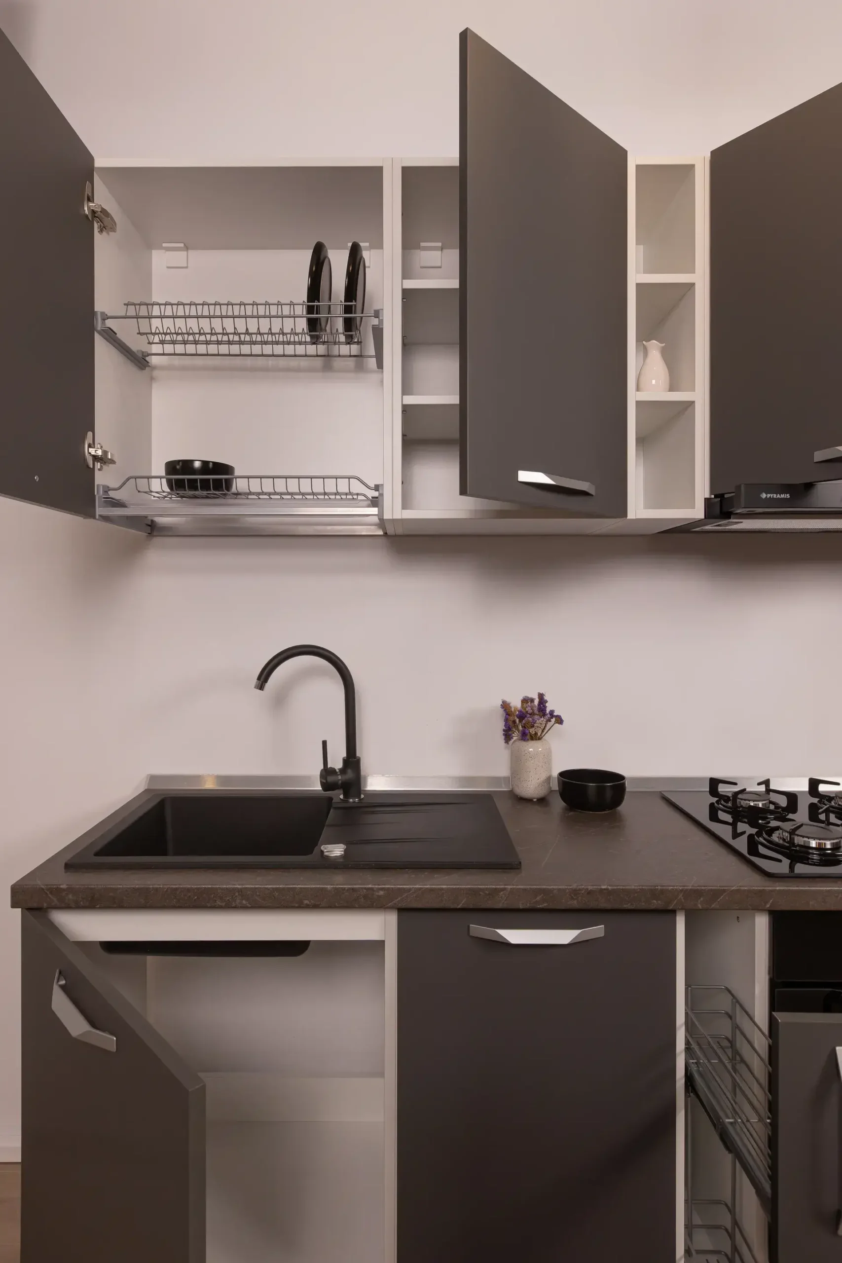 Bucătărie Modulară Completă Compact 3 – Design Urban & Contrast Antracit - imagine 17
